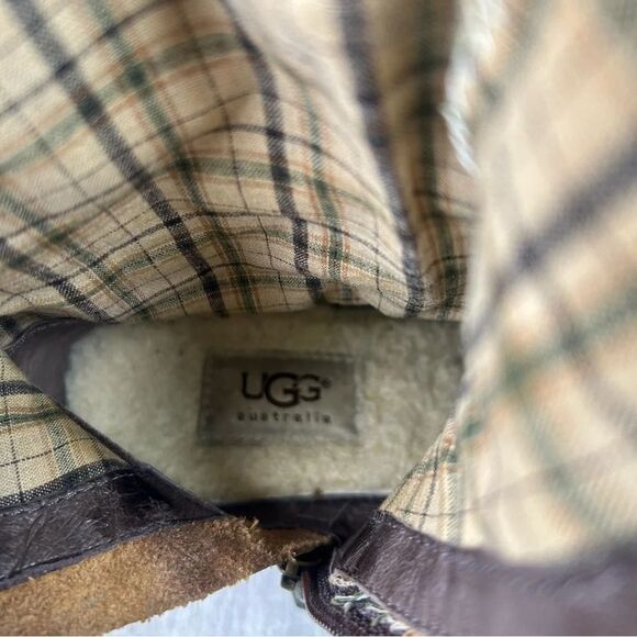 UGG Esplanade Tall Riding Boots Harness Croc Print Heeled Shoe Womens Size 5.5 - Picture 11 of 11